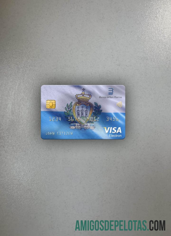 San Marino Banca Di San Marino Bank Visa Electron Card Photolook Frente exemplo real
